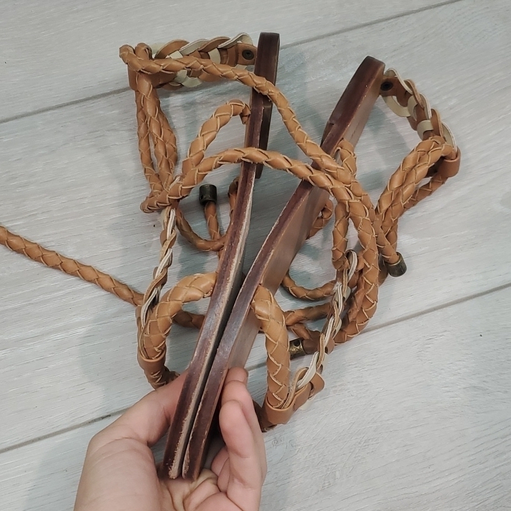 Zimmermann Womens Link Weave Tie Leather Gladiator Flats Sandals sz 36 US 5.5 - Picture 9 of 15